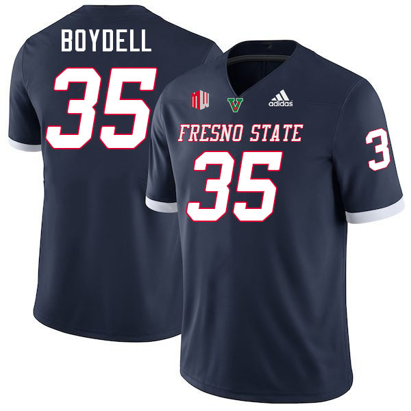 Fresno State Bulldogs #35 Sebastien Boydell College Football Jerseys Stitched-Navy Fresno State Bulldogs #35 Sebastien Boydell College Football Jerseys Stitched-Navy